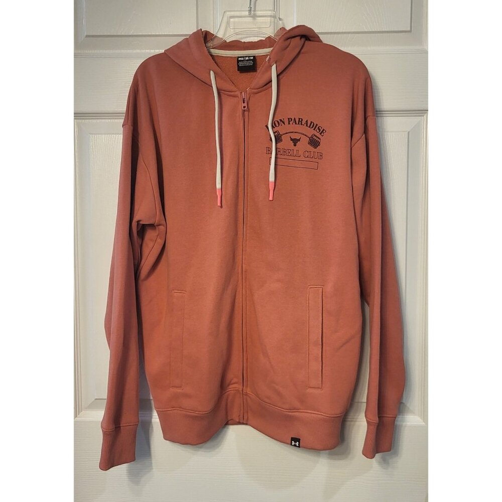 Under Armour Loose Fit Heavy Weight Terry Project Rock Zull Zip Hoodie Size M